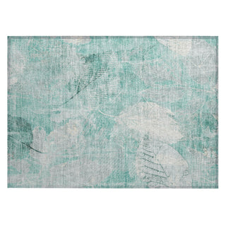 Piper Looms Chantille Floral ACN1850 Teal Machine Washable Area Rug Scatter Main Image
