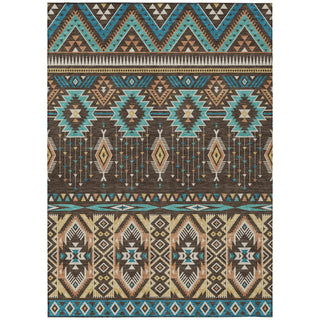 Piper Looms Chantille Aztec ACN1851 Brown Machine Washable Area Rug main image