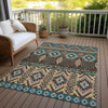 Piper Looms Chantille Aztec ACN1851 Brown Machine Washable Area Rug Outdoor Lifestyle Image Feature