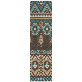 Piper Looms Chantille Aztec ACN1851 Brown Machine Washable Area Rug Runner Main Image