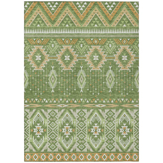 Piper Looms Chantille Aztec ACN1851 Green Machine Washable Area Rug main image