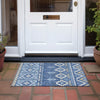 Piper Looms Chantille Aztec ACN1851 Navy Machine Washable Area Rug Scatter Outdoor Lifestyle Image Feature