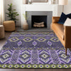 Piper Looms Chantille Aztec ACN1851 Purple Machine Washable Area Rug Lifestyle Image Feature