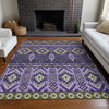 Piper Looms Chantille Aztec ACN1851 Purple Machine Washable Area Rug Lifestyle Image Feature