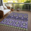 Piper Looms Chantille Aztec ACN1851 Purple Machine Washable Area Rug Outdoor Lifestyle Image Feature
