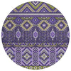 Piper Looms Chantille Aztec ACN1851 Purple Machine Washable Area Rug Round Main Image