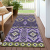 Piper Looms Chantille Aztec ACN1851 Purple Machine Washable Area Rug Runner Outdoor Lifestyle Image Feature