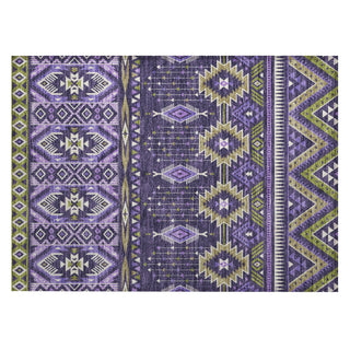 Piper Looms Chantille Aztec ACN1851 Purple Machine Washable Area Rug Scatter Main Image