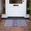 Piper Looms Chantille Aztec ACN1851 Purple Machine Washable Area Rug Scatter Outdoor Lifestyle Image Feature