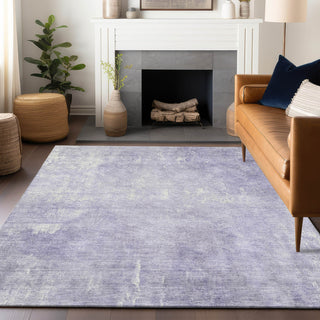 Piper Looms Chantille Modern ACN1852 Lavender Machine Washable Area Rug Lifestyle Image Feature