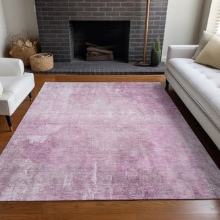 Piper Looms Chantille Modern ACN1852 Pink Machine Washable Area Rug Lifestyle Image Feature