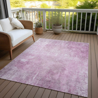 Piper Looms Chantille Modern ACN1852 Pink Machine Washable Area Rug Outdoor Lifestyle Image Feature