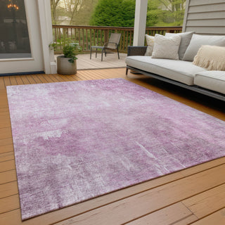 Piper Looms Chantille Modern ACN1852 Pink Machine Washable Area Rug Outdoor Lifestyle Image Feature