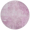 Piper Looms Chantille Modern ACN1852 Pink Machine Washable Area Rug Round Main Image