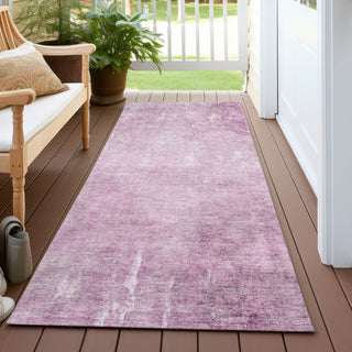 Piper Looms Chantille Modern ACN1852 Pink Machine Washable Area Rug Runner Outdoor Lifestyle Image Feature