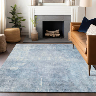 Piper Looms Chantille Modern ACN1852 Sky Machine Washable Area Rug Lifestyle Image Feature