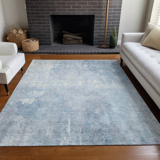 Piper Looms Chantille Modern ACN1852 Sky Machine Washable Area Rug Lifestyle Image Feature