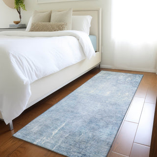 Piper Looms Chantille Modern ACN1852 Sky Machine Washable Area Rug Runner Lifestyle Image Feature