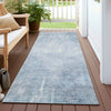 Piper Looms Chantille Modern ACN1852 Sky Machine Washable Area Rug Runner Outdoor Lifestyle Image Feature