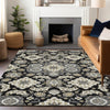 Piper Looms Chantille Global ACN1853 Black Machine Washable Area Rug Lifestyle Image Feature