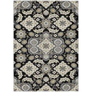 Piper Looms Chantille Global ACN1853 Black Machine Washable Area Rug main image