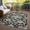 Piper Looms Chantille Global ACN1853 Black Machine Washable Area Rug Outdoor Lifestyle Image Feature