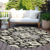 Piper Looms Chantille Global ACN1853 Black Machine Washable Area Rug Round Outdoor Lifestyle Image Feature