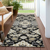 Piper Looms Chantille Global ACN1853 Black Machine Washable Area Rug Runner Outdoor Lifestyle Image Feature