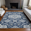 Piper Looms Chantille Global ACN1853 Blue Machine Washable Area Rug Lifestyle Image Feature