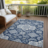 Piper Looms Chantille Global ACN1853 Blue Machine Washable Area Rug Outdoor Lifestyle Image Feature