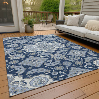 Piper Looms Chantille Global ACN1853 Blue Machine Washable Area Rug Outdoor Lifestyle Image Feature
