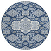 Piper Looms Chantille Global ACN1853 Blue Machine Washable Area Rug Round Main Image