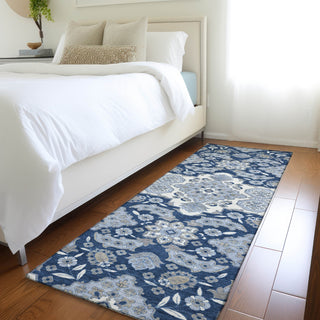 Piper Looms Chantille Global ACN1853 Blue Machine Washable Area Rug Runner Lifestyle Image Feature