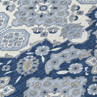 Piper Looms Chantille Global ACN1853 Blue Machine Washable Area Rug Swatch Image