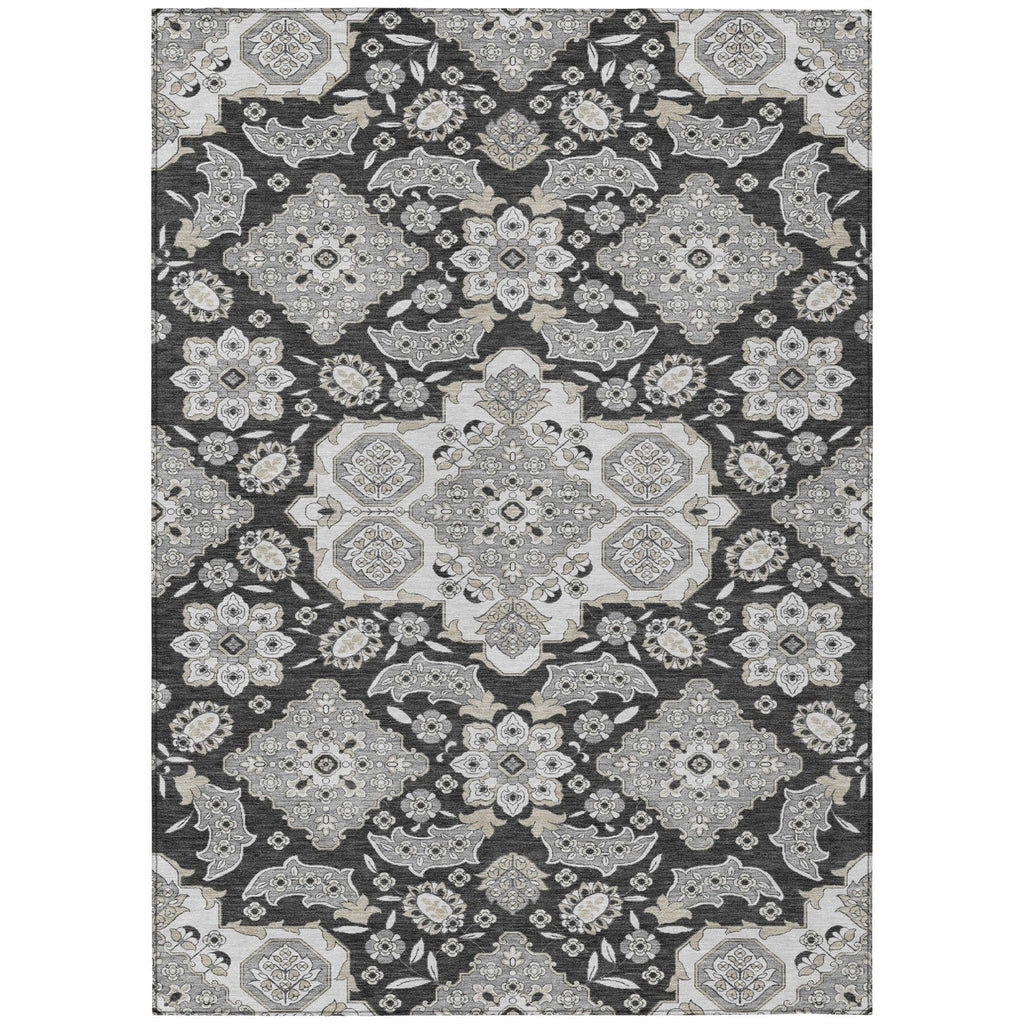 Piper Looms Chantille Global ACN1853 Charcoal Machine Washable Area Rug main image