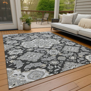 Piper Looms Chantille Global ACN1853 Charcoal Machine Washable Area Rug Outdoor Lifestyle Image Feature