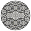 Piper Looms Chantille Global ACN1853 Charcoal Machine Washable Area Rug Round Main Image
