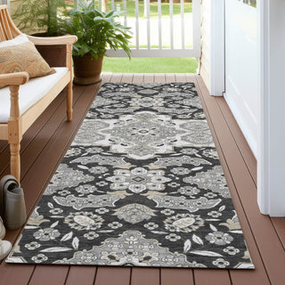 Piper Looms Chantille Global ACN1853 Charcoal Machine Washable Area Rug Runner Outdoor Lifestyle Image Feature