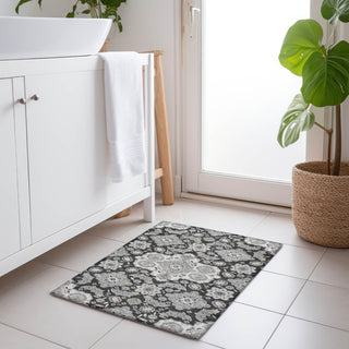 Piper Looms Chantille Global ACN1853 Charcoal Machine Washable Area Rug Scatter Lifestyle Image Feature