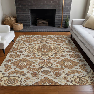 Piper Looms Chantille Global ACN1853 Copper Machine Washable Area Rug Lifestyle Image Feature