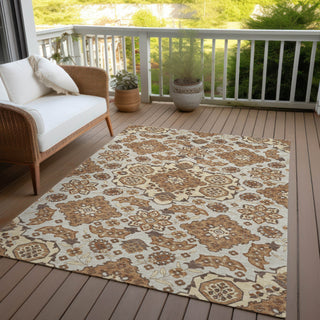 Piper Looms Chantille Global ACN1853 Copper Machine Washable Area Rug Outdoor Lifestyle Image Feature