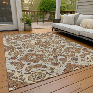 Piper Looms Chantille Global ACN1853 Copper Machine Washable Area Rug Outdoor Lifestyle Image Feature