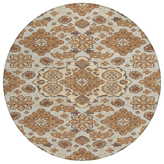 Piper Looms Chantille Global ACN1853 Copper Machine Washable Area Rug Round Main Image