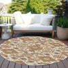 Piper Looms Chantille Global ACN1853 Copper Machine Washable Area Rug Round Outdoor Lifestyle Image Feature