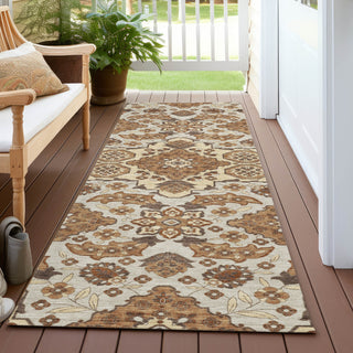 Piper Looms Chantille Global ACN1853 Copper Machine Washable Area Rug Runner Outdoor Lifestyle Image Feature