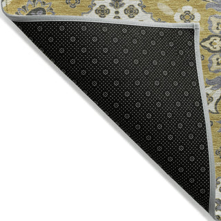 Piper Looms Chantille Global ACN1853 Gold Machine Washable Area Rug Backing Image