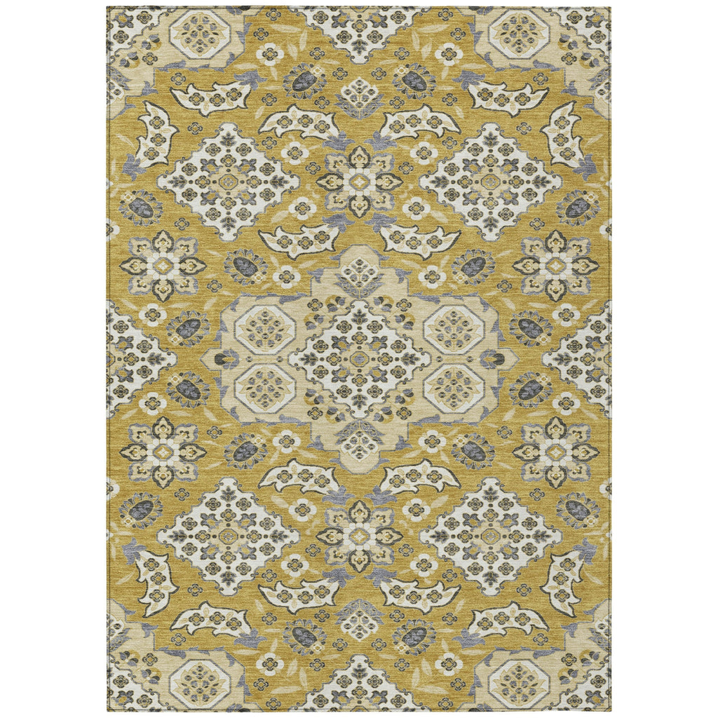 Piper Looms Chantille Global ACN1853 Gold Machine Washable Area Rug main image