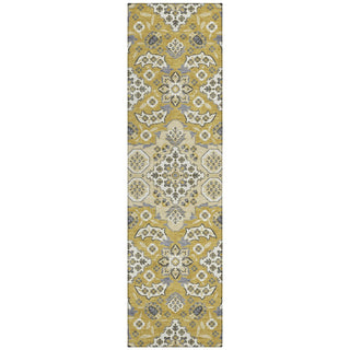 Piper Looms Chantille Global ACN1853 Gold Machine Washable Area Rug Runner Main Image