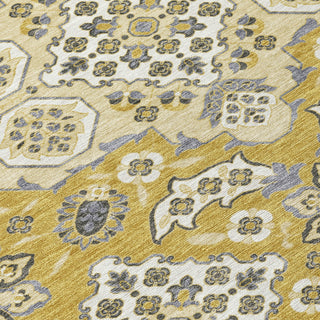Piper Looms Chantille Global ACN1853 Gold Machine Washable Area Rug Swatch Image