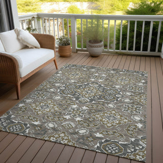 Piper Looms Chantille Global ACN1853 Mocha Machine Washable Area Rug Outdoor Lifestyle Image Feature